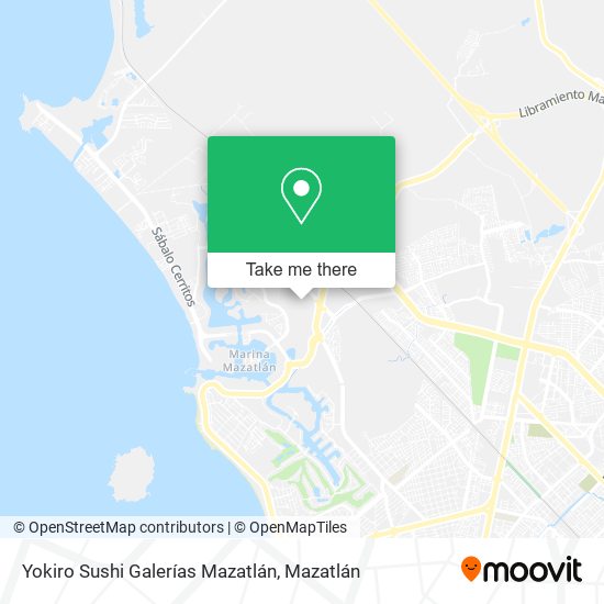 Yokiro Sushi Galerías Mazatlán map