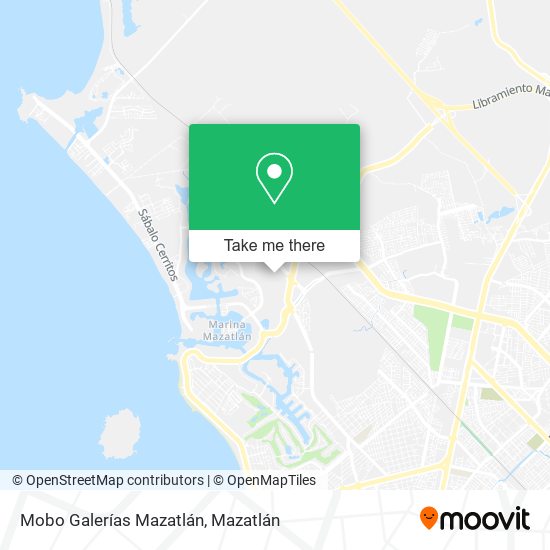 Mobo Galerías Mazatlán map