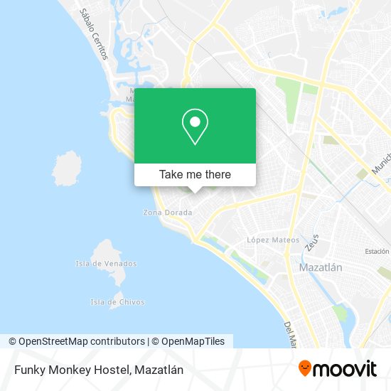 Mapa de Funky Monkey Hostel