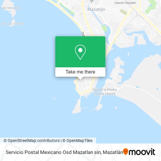 Mapa de Servicio Postal Mexicano Osd Mazatlan sin