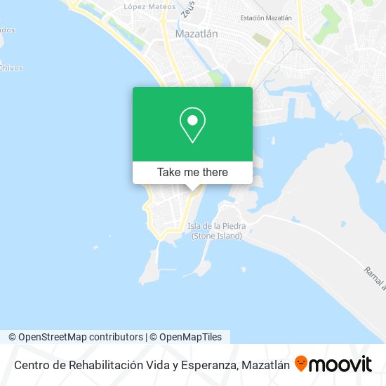 Mapa de Centro de Rehabilitación Vida y Esperanza