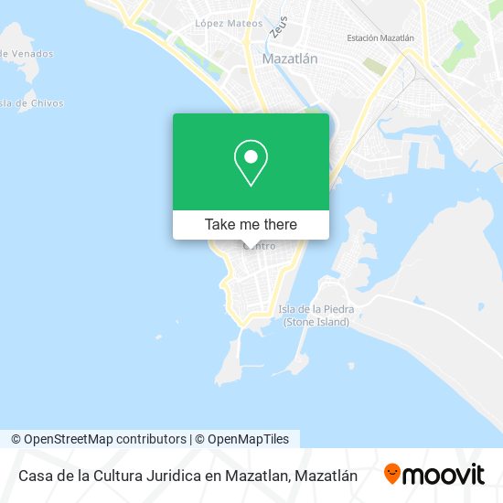 Casa de la Cultura Juridica en Mazatlan map