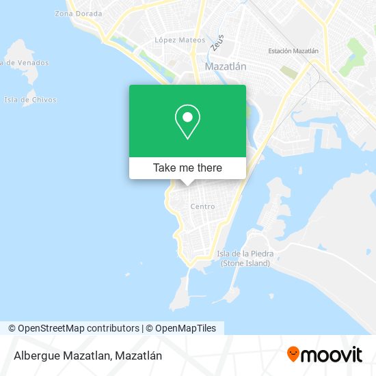 Albergue Mazatlan map