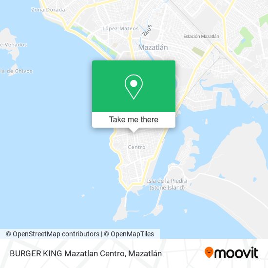 BURGER KING Mazatlan Centro map