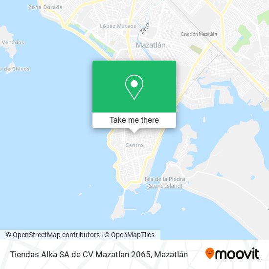 Mapa de Tiendas Alka SA de CV Mazatlan 2065