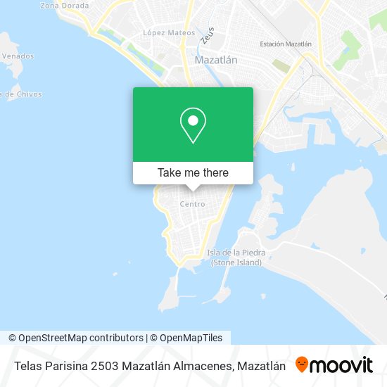 Mapa de Telas Parisina 2503 Mazatlán Almacenes