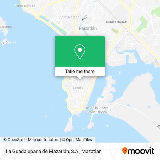 Mapa de La Guadalupana de Mazatlán, S.A.