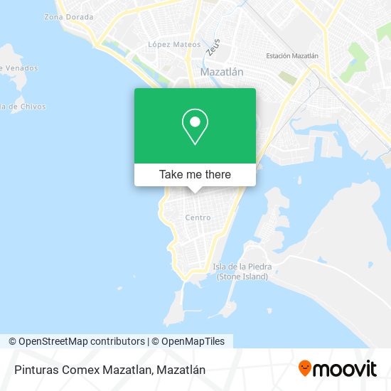 Mapa de Pinturas Comex Mazatlan