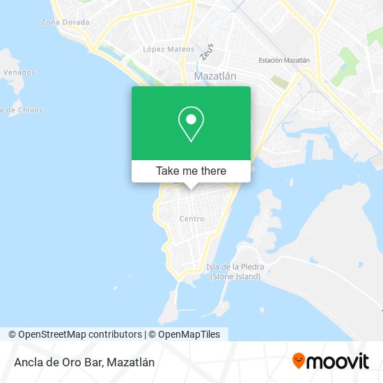 Ancla de Oro Bar map