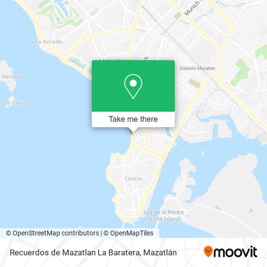 Mapa de Recuerdos de Mazatlan La Baratera