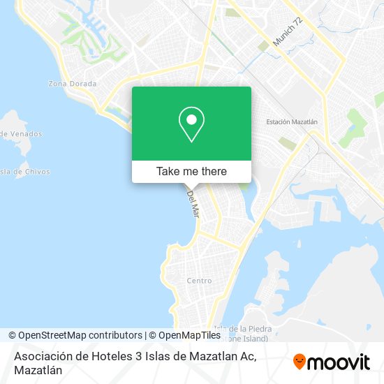 Asociación de Hoteles 3 Islas de Mazatlan Ac map