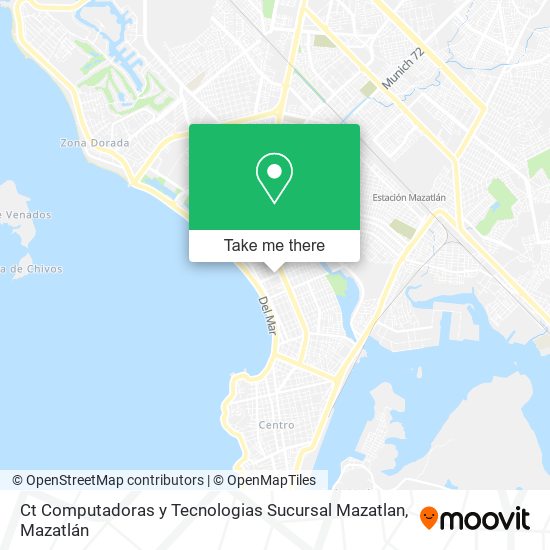 Mapa de Ct Computadoras y Tecnologias Sucursal Mazatlan
