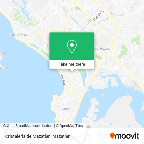 Mapa de Cristaleria de Mazatlan