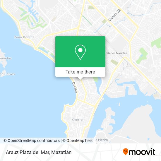 Arauz Plaza del Mar map