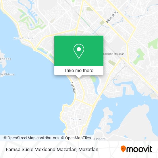 Mapa de Famsa Suc e Mexicano Mazatlan