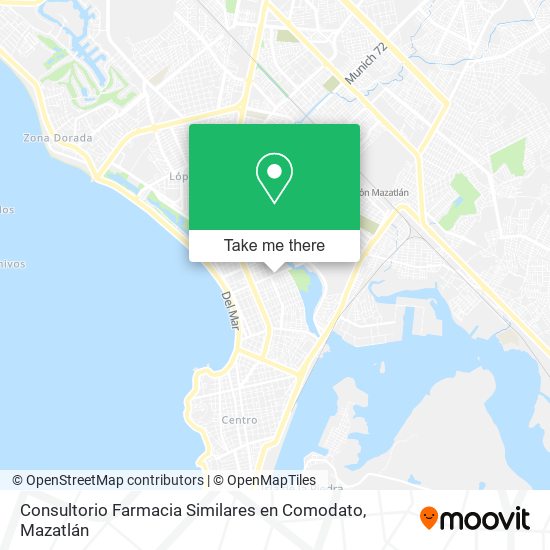 Consultorio Farmacia Similares en Comodato map