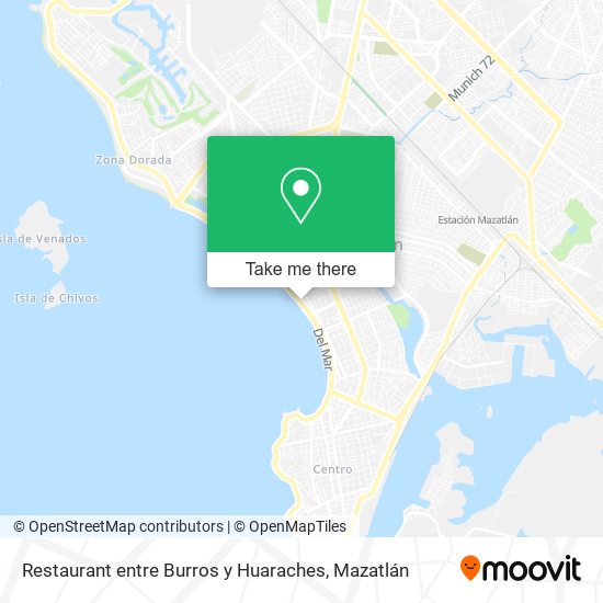 Mapa de Restaurant entre Burros y Huaraches