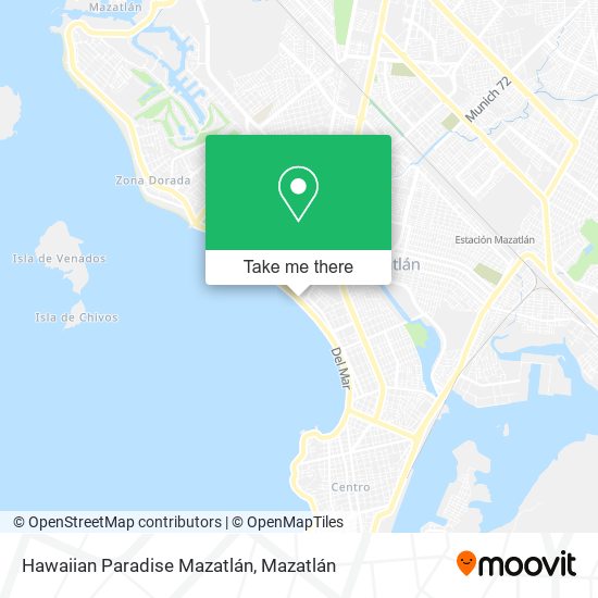 Hawaiian Paradise Mazatlán map