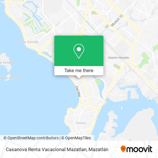 Mapa de Casanova Renta Vacacional Mazatlan