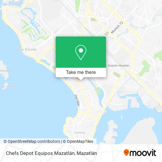 Mapa de Chefs Depot Equipos Mazatlán
