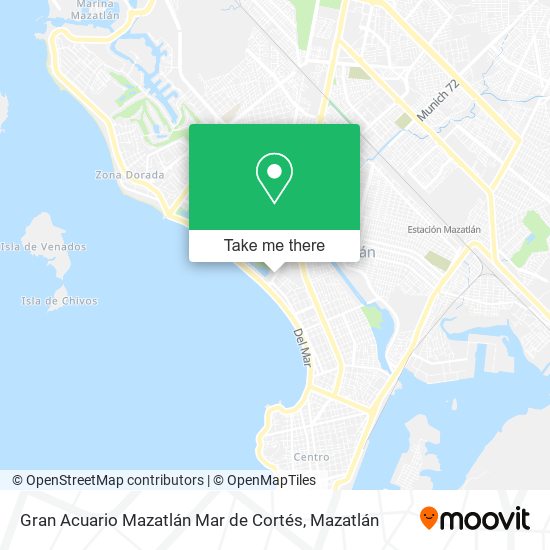 Mapa de Gran Acuario Mazatlán Mar de Cortés