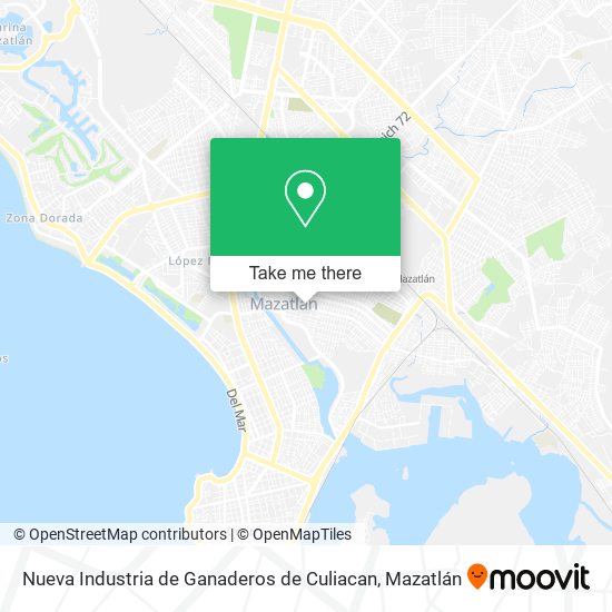 Mapa de Nueva Industria de Ganaderos de Culiacan