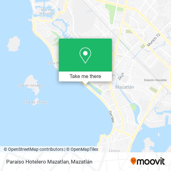 Mapa de Paraíso Hotelero Mazatlan