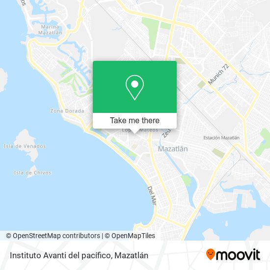 Instituto Avanti del pacífico map