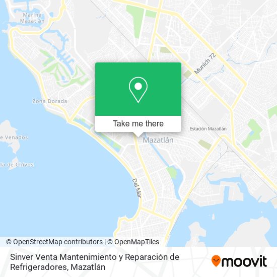 Sinver Venta Mantenimiento y Reparación de Refrigeradores map