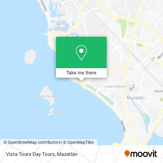 Mapa de Vista Tours Day Tours