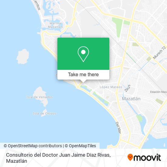 Mapa de Consultorio del Doctor Juan Jaime Díaz Rivas