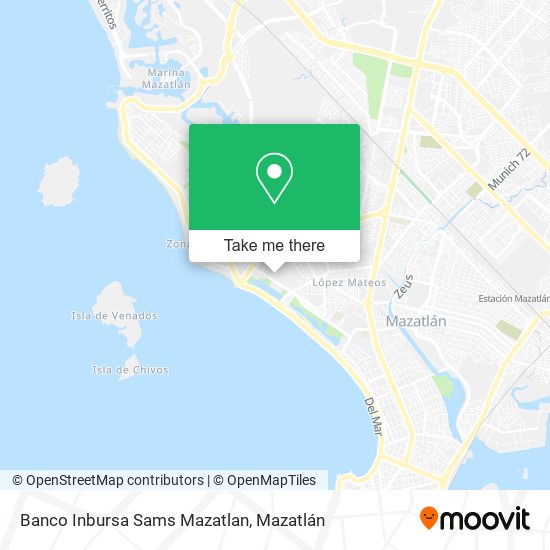 Banco Inbursa Sams Mazatlan map