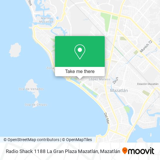Mapa de Radio Shack 1188 La Gran Plaza Mazatlán
