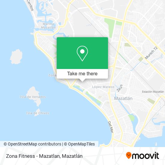 Zona Fitness - Mazatlan map