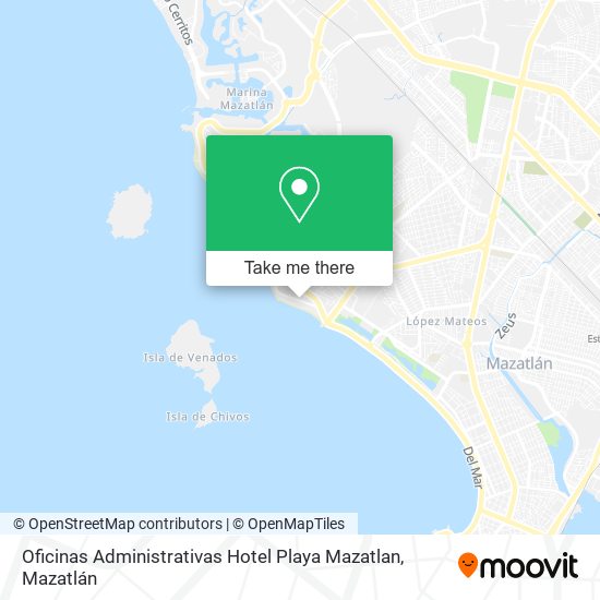 Mapa de Oficinas Administrativas Hotel Playa Mazatlan