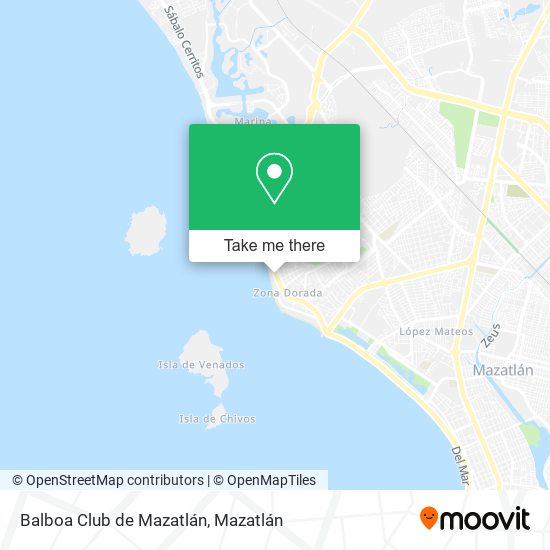 Balboa Club de Mazatlán map