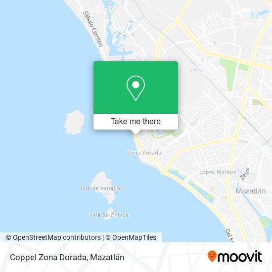 Coppel Zona Dorada map