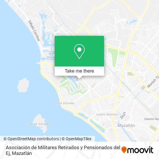 Mapa de Asociación de Militares Retirados y Pensionados del Ej