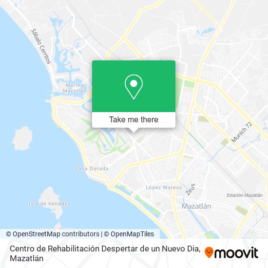 Mapa de Centro de Rehabilitación Despertar de un Nuevo Dia