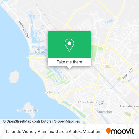 Mapa de Taller de Vidrio y Aluminio García Alutek