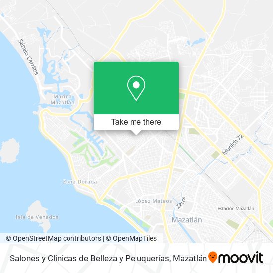 Mapa de Salones y Clinicas de Belleza y Peluquerías