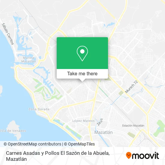 Carnes Asadas y Pollos El Sazón de la Abuela map