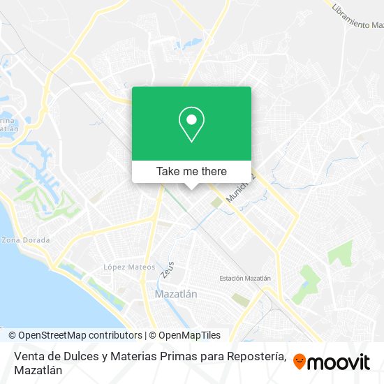 Mapa de Venta de Dulces y Materias Primas para Repostería
