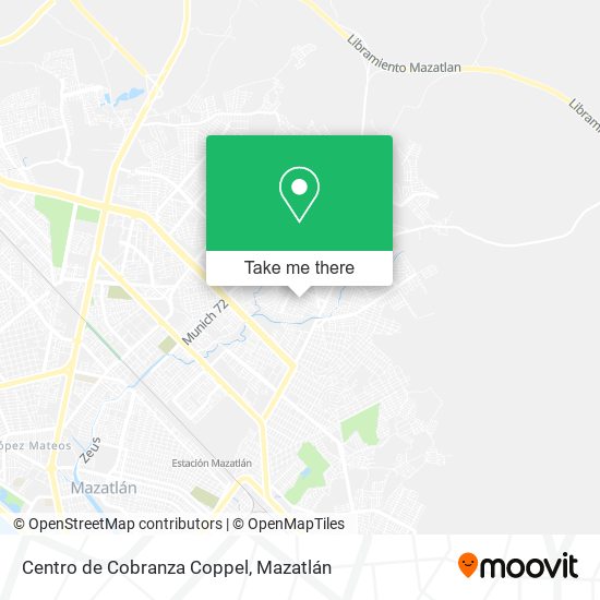 Centro de Cobranza Coppel map