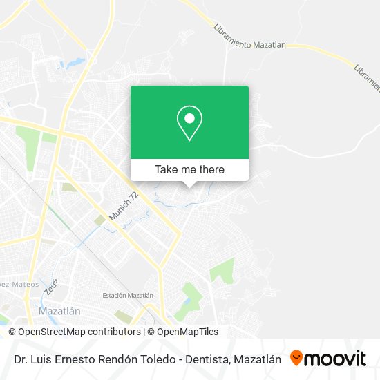 Mapa de Dr. Luis Ernesto Rendón Toledo - Dentista