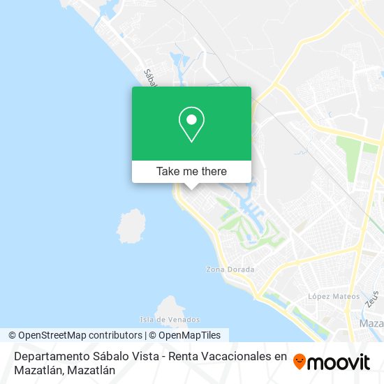 Mapa de Departamento Sábalo Vista - Renta Vacacionales en Mazatlán