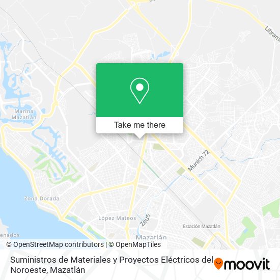 Mapa de Suministros de Materiales y Proyectos Eléctricos del Noroeste