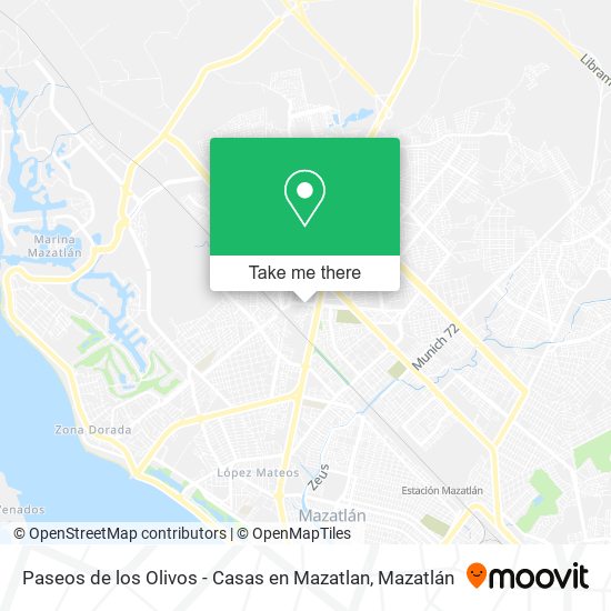 Paseos de los Olivos - Casas en Mazatlan map