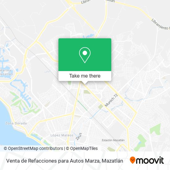 Mapa de Venta de Refacciones para Autos Marza