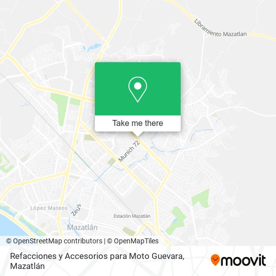 Mapa de Refacciones y Accesorios para Moto Guevara